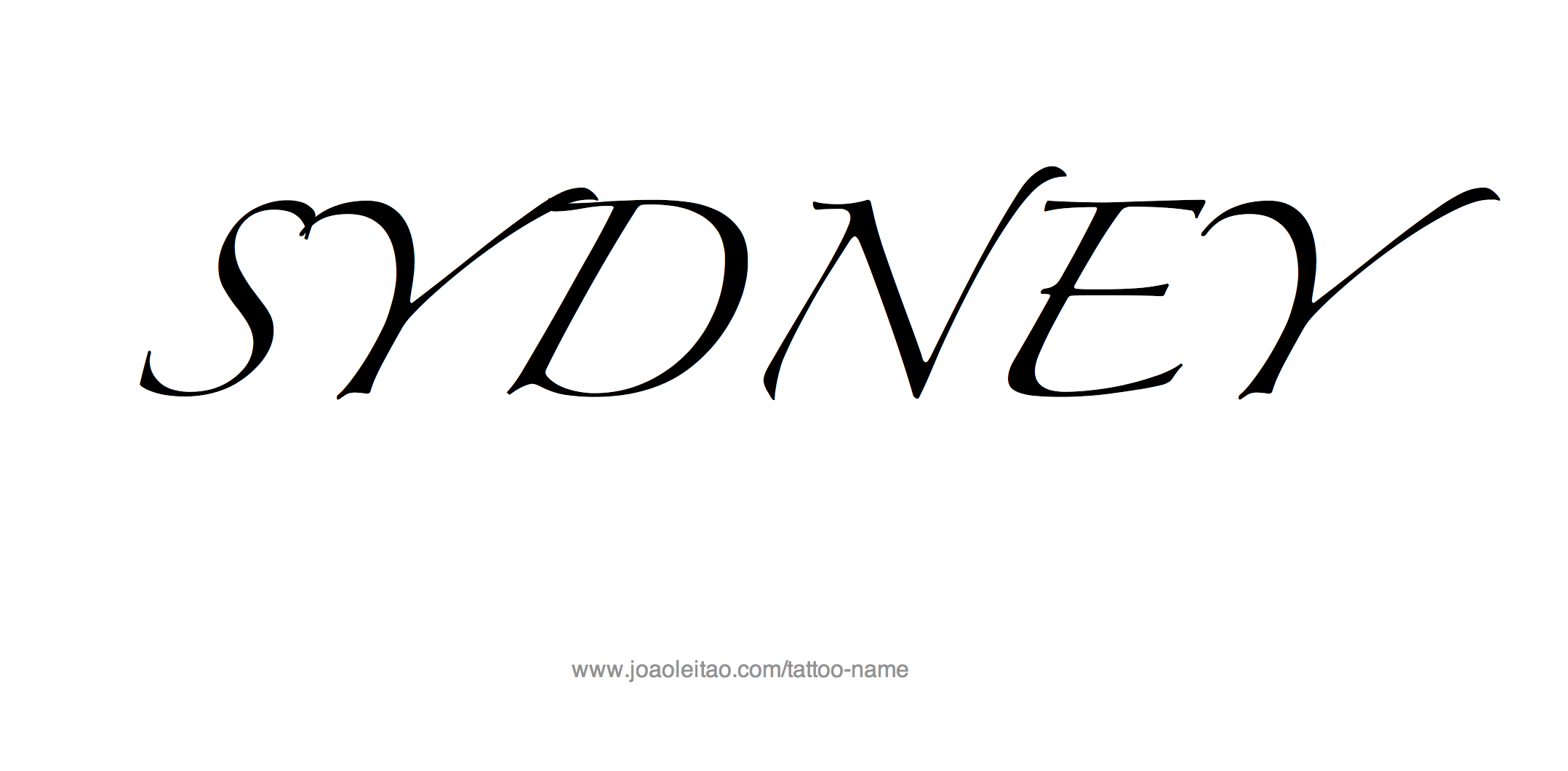 Sydney Name Tattoo Designs